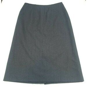 Tofana Straight Pencil-Cut Career Skirt Size 34 Back Zipper Black Knee Length